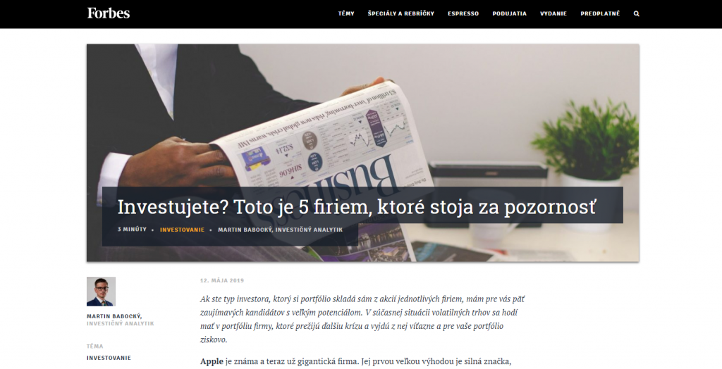 Forbes Investovanie